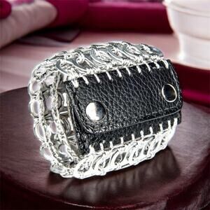 New-Escama Studio - Cuff Bracelet- Handmade Recycled Pull Tabs -2.5 In X 7 In